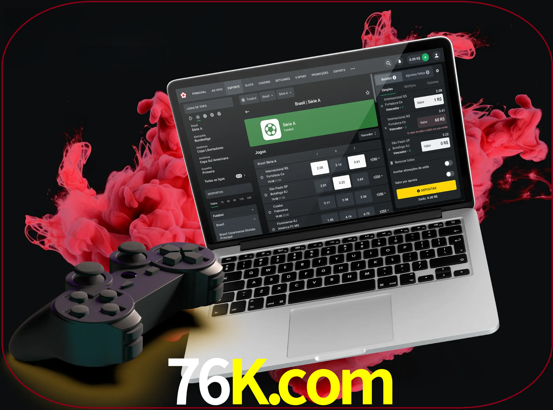 Visite a secção especial de jogos de vídeo em 76k para descobrir em que jogos pode apostar e ganhar muito dinheiro.